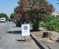 lavori pista ciclabile viale dello sport 010