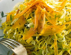 Tagliatelle-porri-bottarga